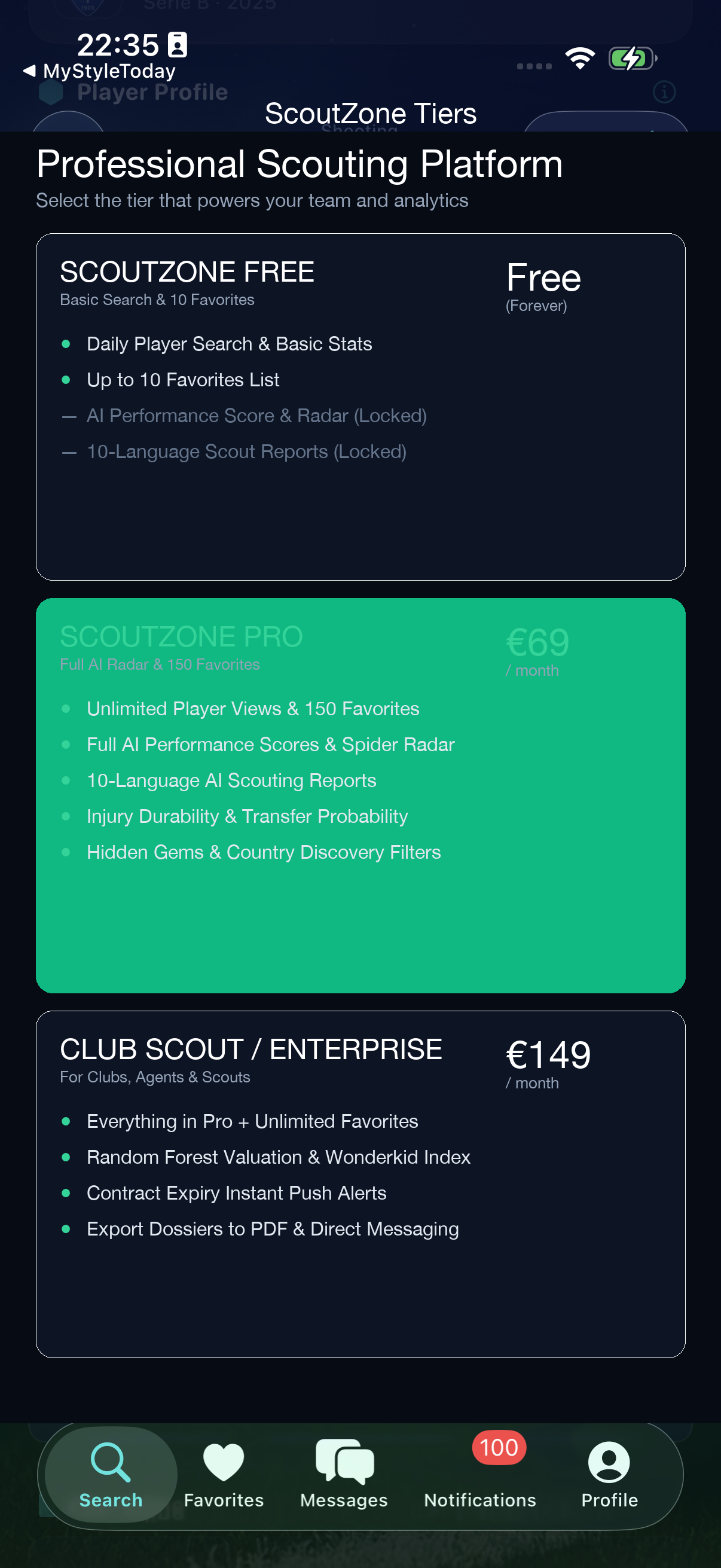 ScoutZone Pro & Club Scout Membership